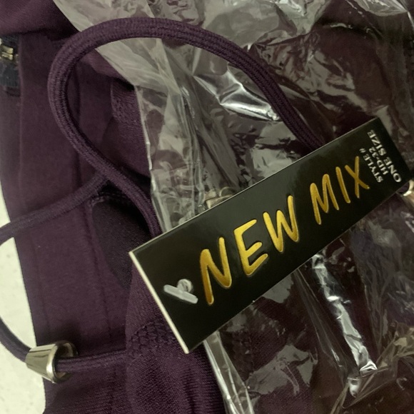 NWT NEW MIX Purple Zip Stretch Hood Leggings Athletic Jogger Tracksuit Set S M L - Picture 2 of 2